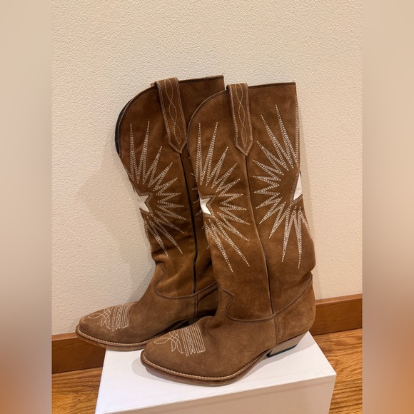 Golden Goose Shoes - Golden Goose Wish Star tall western Boots Limited Series Size 37